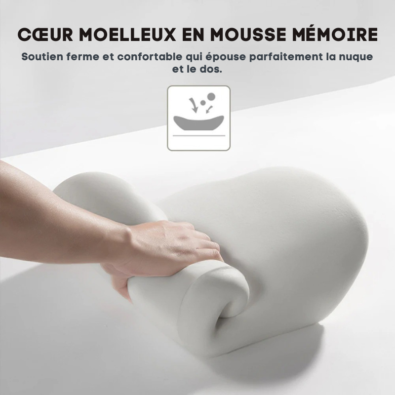 Oreiller ergonomique voiture – Soulage la nuque et le dos | ErgoComfort™