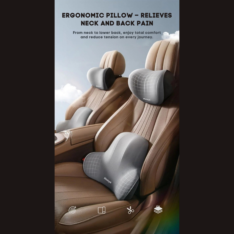 Ergonomic Car Pillow – Relieves Neck and Back | ErgoComfort™