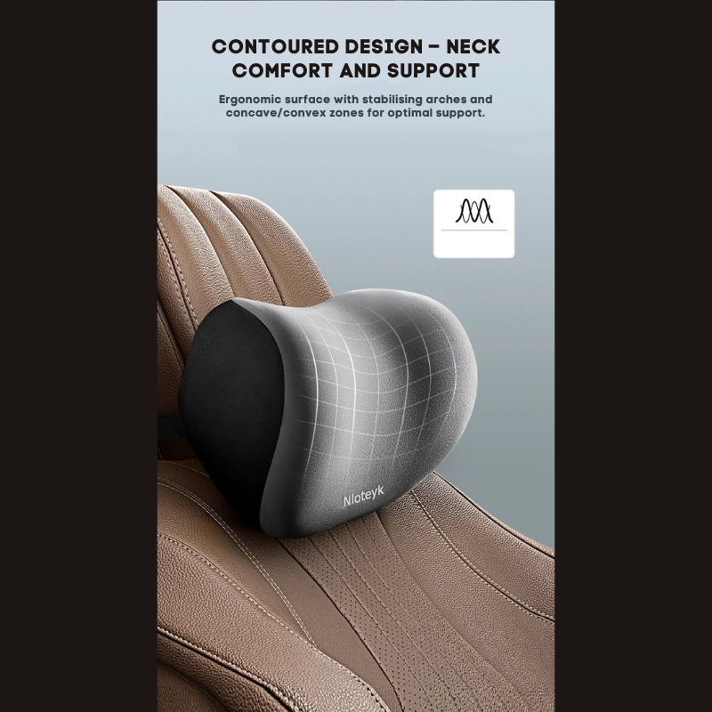 Set Ergonomische Autokussens van Traagschuim – Verlichting voor Nek en Rug | ErgoComfort™