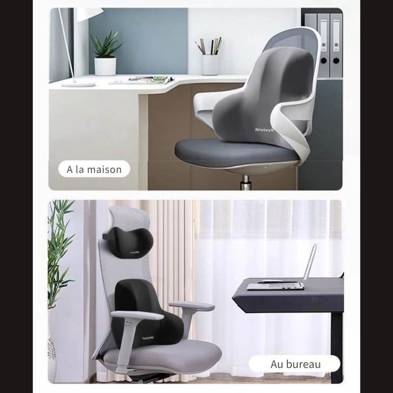 Oreiller ergonomique voiture – Soulage la nuque et le dos | ErgoComfort™