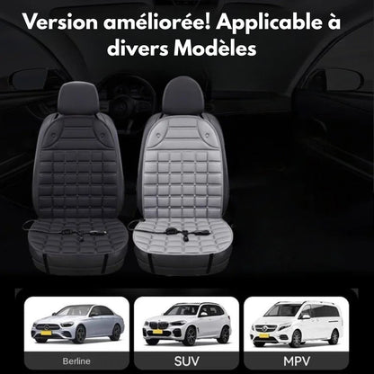 Coussin de siège chauffant voiture 12V – Chaleur rapide et confort en hiver | ThermiCar™