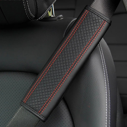 Leren Autogordelbeschermer met Reliëf – Comfort & Elegantie | ErgoBelt™