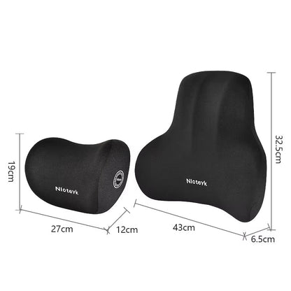 Set de coussins dos & nuque en mousse à mémoire – ErgoComfort™