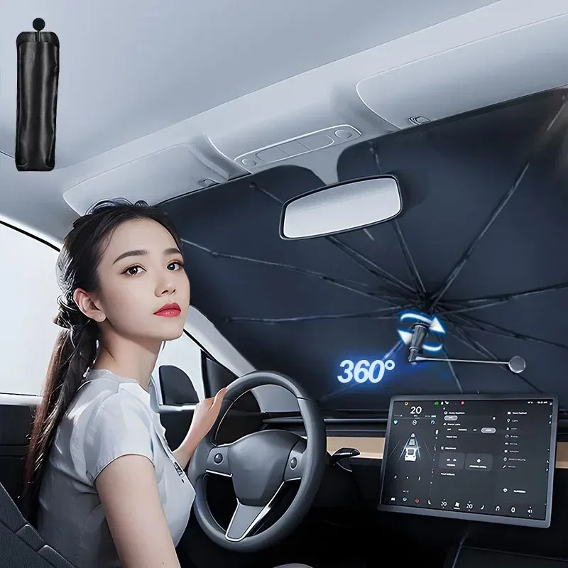 Opvouwbaar Zonnescherm Auto – UV- en Hittebescherming | SunShield™