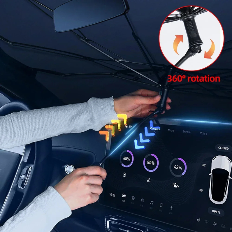 Opvouwbaar Zonnescherm Auto – UV- en Hittebescherming | SunShield™