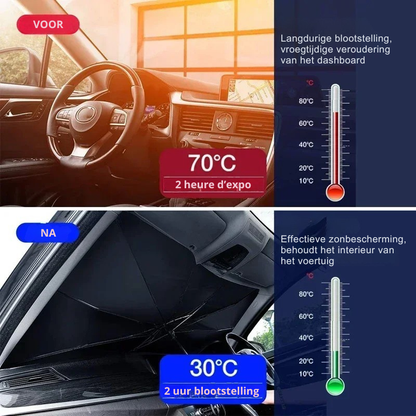 Opvouwbaar Zonnescherm Auto – UV- en Hittebescherming | SunShield™